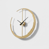 Azure Clover Bloom Wall Clock – Gold & Teal (23" x 30")