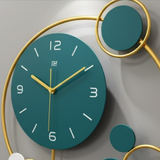Orbit Circles Modern Wall Clock – Compact (16" x 27")