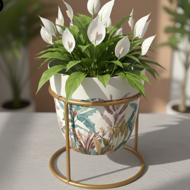 Coral Meadow Print Pot