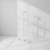 Vertical Multi-Tier Steel Pot Stand - Short (White)