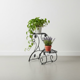 Decorative Steel Dual-Tier Pot Stand