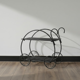 Steel Wheelbarrow Style Pot Stand
