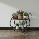 Steel Wheelbarrow Style Pot Stand