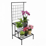 Black Premium 3-Tier Steel Pot Display