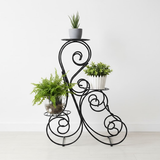 Elegant Triple-Tier Steel Planter Rack