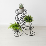 Elegant Triple-Tier Steel Planter Rack