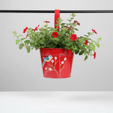 Hand-Painted Steel Hanging Pot with Hook