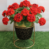 Black & Gold Embossed Pot