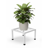 Steel Square Pot Stand (White)