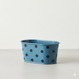 Dotted Metal Flower Basket
