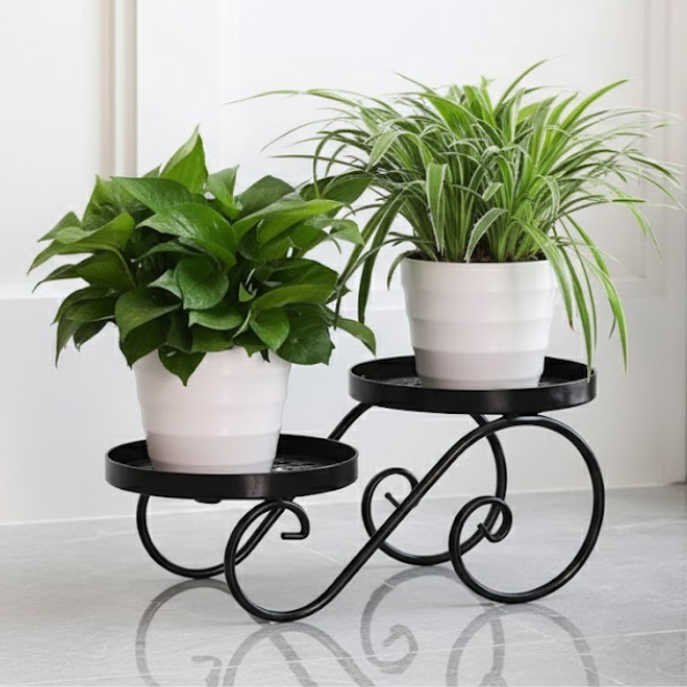 Steel Double Pot Stand
