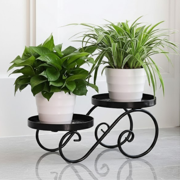 Steel Double Pot Stand