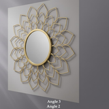 Petal Lattice Sunburst Mirror