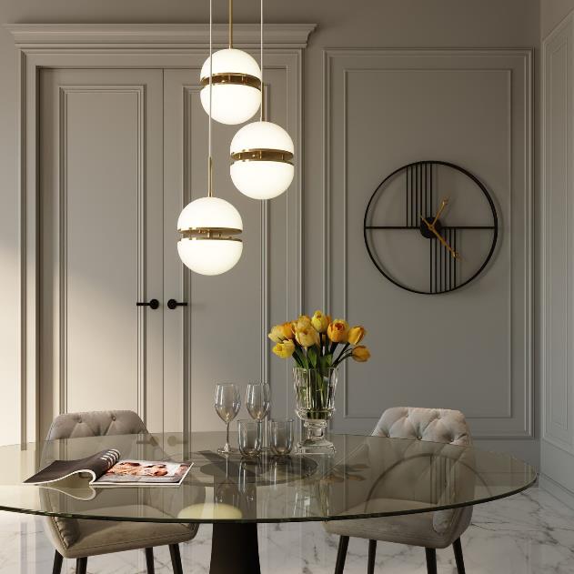 Gridline Twelve‑Five Clock – Gold (12" x 27")