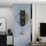 Azure Ginkgo Canopy Clock – Gold & White (24" x 24")