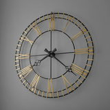 Roman Halo Open‑Frame Clock – Slim Black (24" x 24")