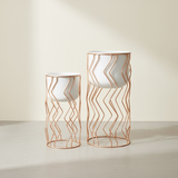 Geometric Gold Frame Planters Duo