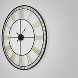 Regent Roman Open‑Frame Clock – Black (24" x 24")