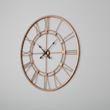 Roman Halo Open‑Frame Wall Clock – Copper (24" x 24")