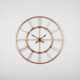 Roman Halo Open-Frame Wall Clock – Copper Finish (24" x 24")