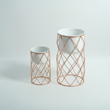 Gold Geometric Frame Planters Duo