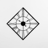 Diamond Roman Halo Open-Frame Wall Clock – Black Finish (24" x 24")