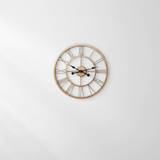 Roman Halo Open-Frame Wall Clock – Gold Finish (24" x 24")