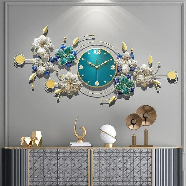Gridline Twelve‑Six‑Nine Clock – Gold (24" x 24")