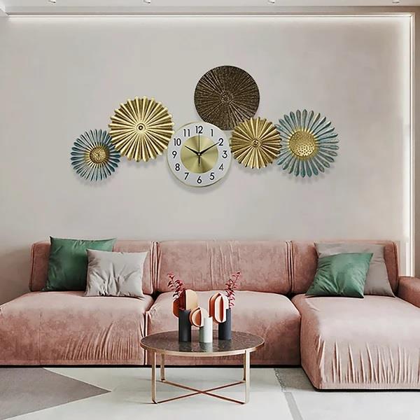Gridline Twelve‑Five Clock – Gold (14" x 28")