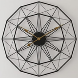 Geo Rosette Radiant Clock – Black (30" x 30")