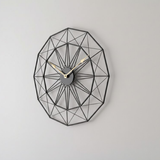 Geo Rosette Radiant Clock – Black (30" x 30")