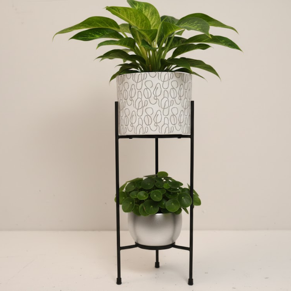 Cherry Blossom Dual Pot Steel Stand