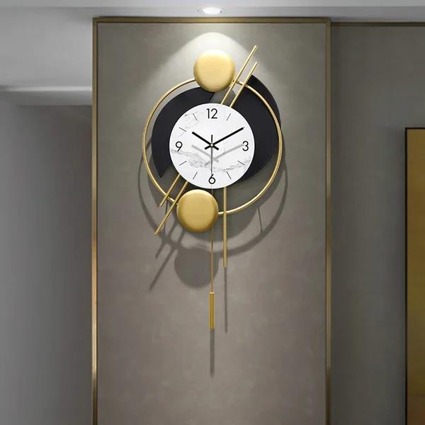 Gridline Twelve‑Five Clock – Gold (16" x 30")