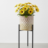 Luxe Lattice Steel Planters Set of 3