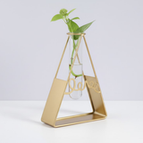 Golden Triangle Desktop Glass Planter