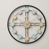 Meridian Crosshair Open‑Frame Clock – Black