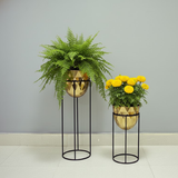 Luxury Golden Steel Planter Set