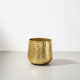 Hammered Gold Steel Planter