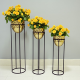 Golden Steel Decorative Pot Combo (Set of 3)