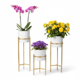 Metal Plant Stand with Planter Set