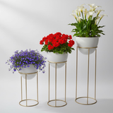 Egg-Shaped Steel Planter Set Of Three