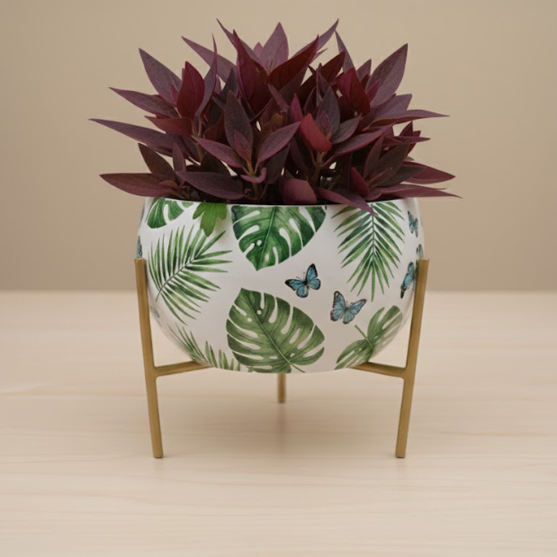 Artistic Steel Planters with Stand