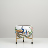 Peacock Garden Steel Pot