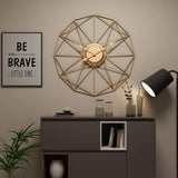 Ginkgo Aura Panorama Clock – Gold, Teal & Charcoal (38" x 21")