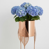 Luxe Leaf Steel Planter Set
