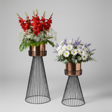 Modern Steel Metal Planter Set with Copper Finish – Set of 2
