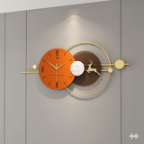 Diagonal Grid Twelve‑Five Clock – Gold (16" x 23")