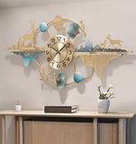 Azure Bloom Symphony Clock – Extra‑Wide (47" x 29")