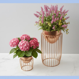 Classic Copper Cage Steel Planters Set of 2