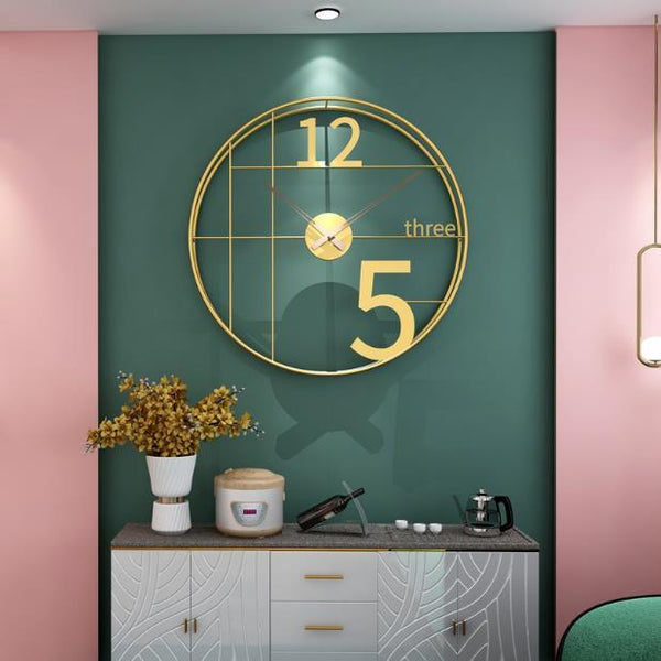 Spoke Dial Word‑Numeral Clock – Black (24" x 24")